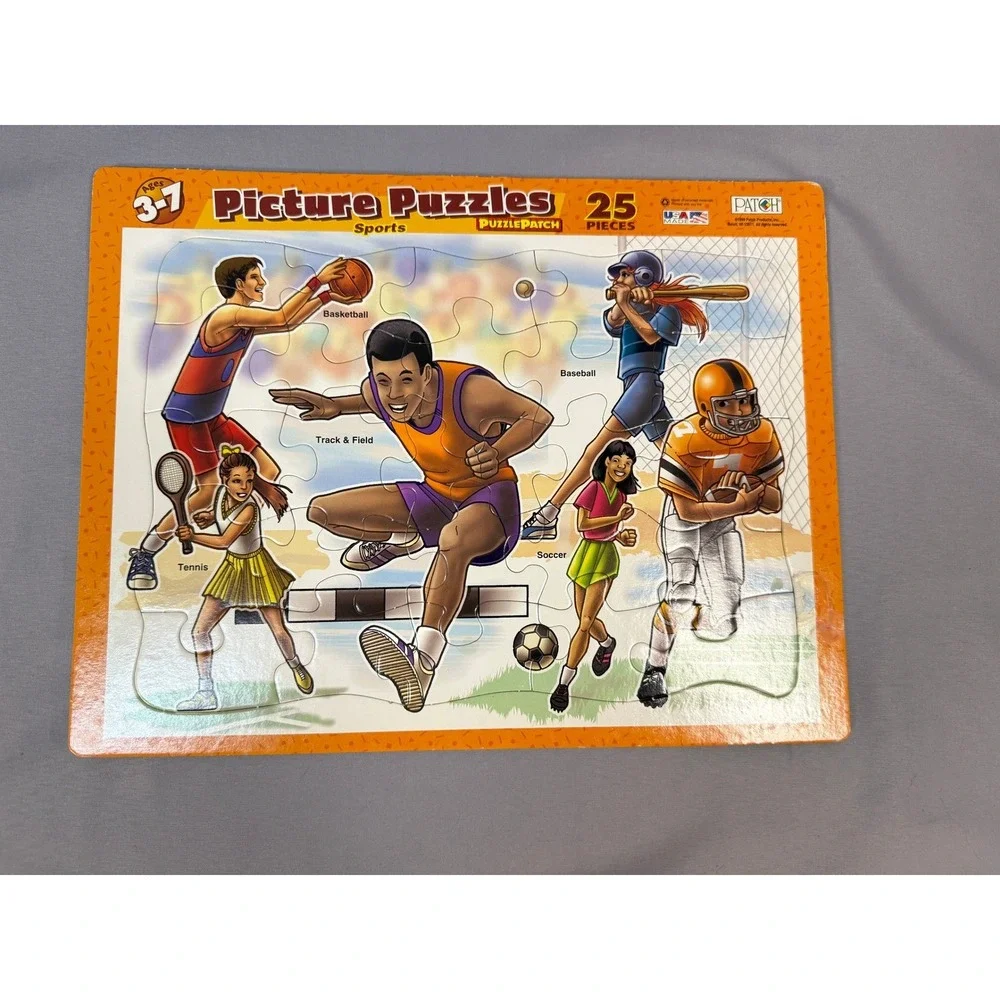 Lot of 6 Vintage Patch Puzzles & Puzzles Forever Board Puzzles Ages 3-7